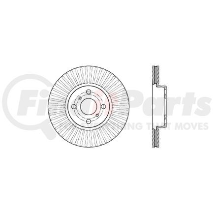 Centric 127.44178L Disc Brake Rotor Sport Drilled & Slotted Rotor, Left