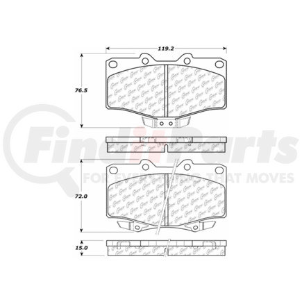 306.06110 by CENTRIC - Centric Fleet Performance Brake Pads with Hardware