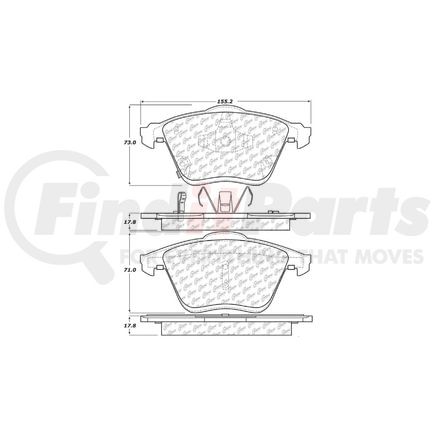 308.11860 by CENTRIC - StopTech Street Brake Pad