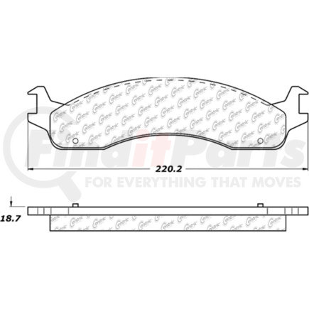 306.06550 by CENTRIC - Centric Fleet Performance Brake Pads with Hardware