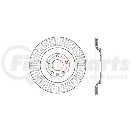 128.65137R by CENTRIC - Cross Drilled Rotor