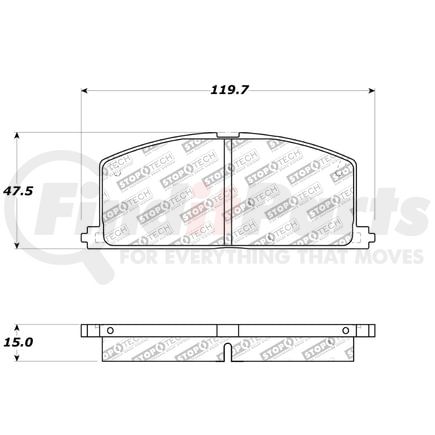 308.02420 by CENTRIC - Street Brake Pads Front with Shims