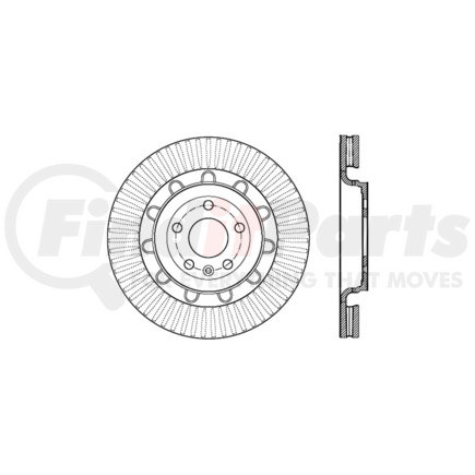 128.65136R by CENTRIC - Cross Drilled Rotor