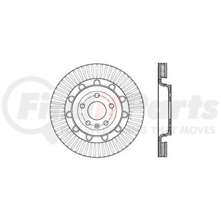 128.65136R by CENTRIC - Sport Cross Drilled Brake Rotor, Right