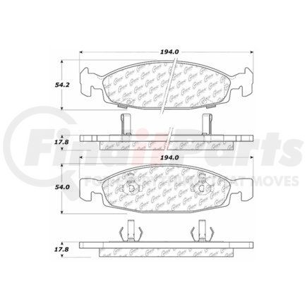 306.07900 by CENTRIC - Centric Fleet Performance Brake Pads with Hardware