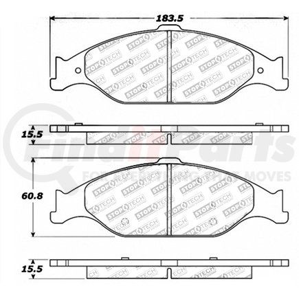 308.08040 by CENTRIC - StopTech Street Brake Pad