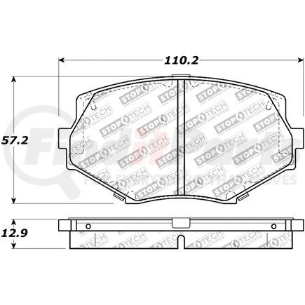 Centric 308.06350 Disc Brake Pad Set StopTech Street Brake Pad