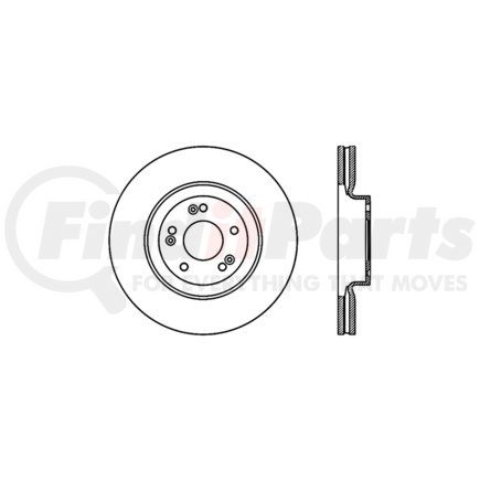 Centric 128.51032L Disc Brake Rotor Cross Drilled Rotor