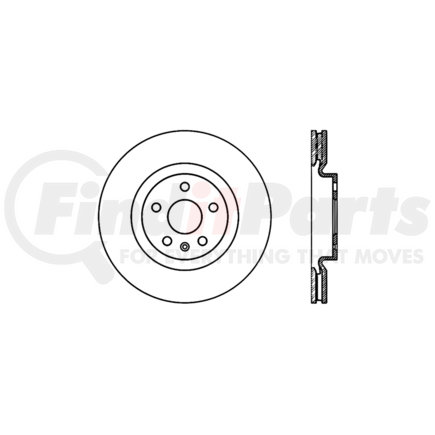 Centric 128.62108R Disc Brake Rotor Cross Drilled Rotor