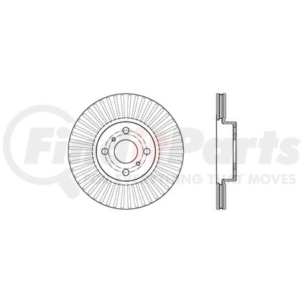 Centric 127.44178R Disc Brake Rotor Sport Drilled & Slotted Rotor, Right