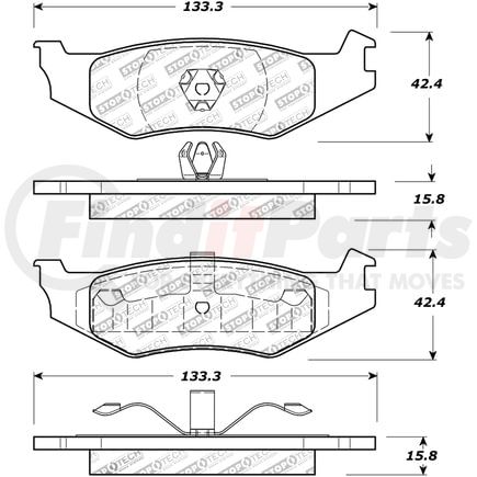 308.05120 by CENTRIC - StopTech Street Brake Pad