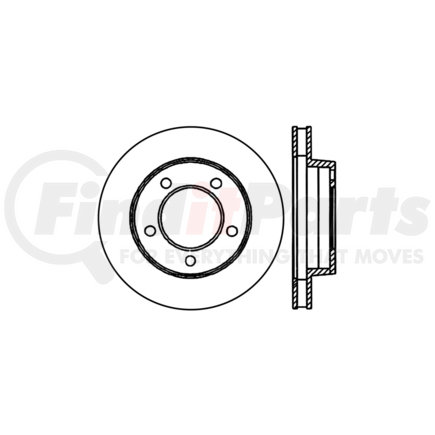 Centric 128.65113R Disc Brake Rotor Slotted Drilled Rotor