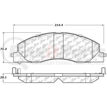 306.13990 by CENTRIC - Centric Fleet Performance Brake Pads with Hardware