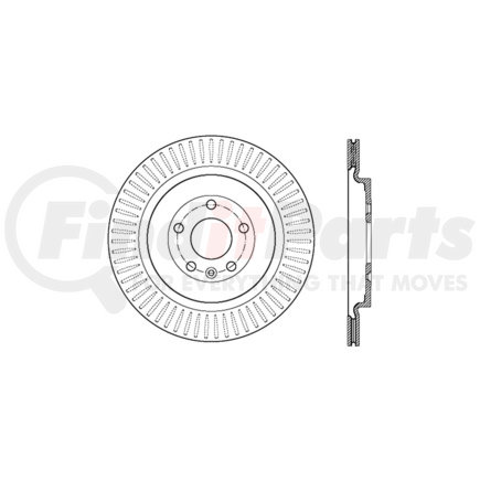 128.65137L by CENTRIC - Cross Drilled Rotor