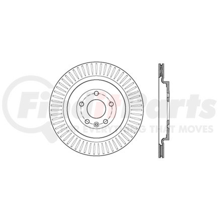 Centric 128.65137L Disc Brake Rotor Cross Drilled Rotor