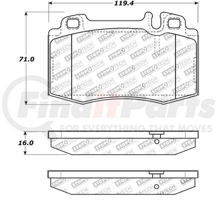 308.08470 by CENTRIC - StopTech Street Brake Pad