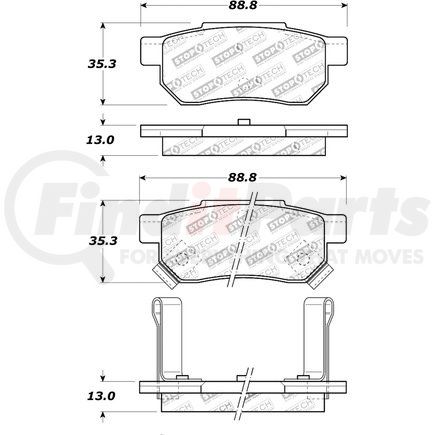 308.03740 by CENTRIC - StopTech Street Brake Pad