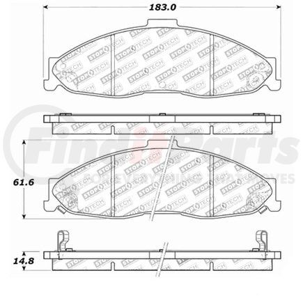 308.07490 by CENTRIC - StopTech Street Brake Pad
