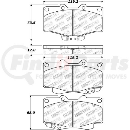 308.04360 by CENTRIC - StopTech Street Brake Pad