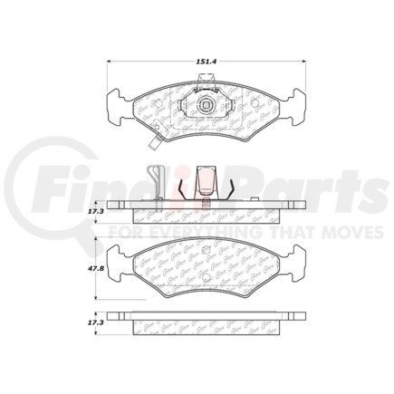 103.07660 by CENTRIC - CTek Ceramic Brake Pads