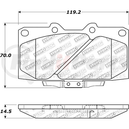 308.06470 by CENTRIC - StopTech Street Brake Pad