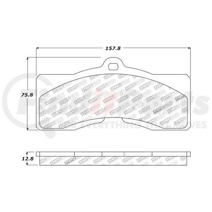 Centric 308.00080 Disc Brake Pad Set Street Brake Pads with Shims