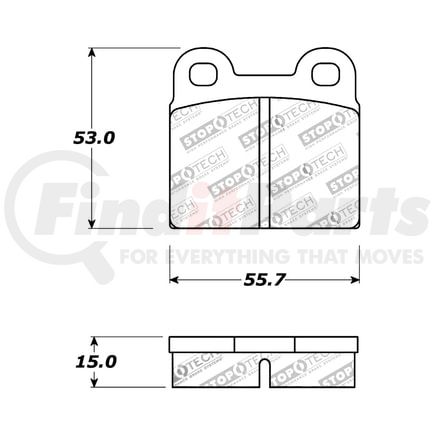 308.00300 by CENTRIC - Stoptech Street Brake Pad