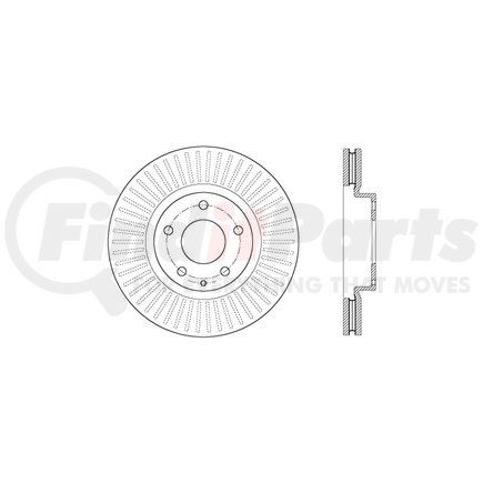 128.45084R by CENTRIC - Cross Drilled Rotor