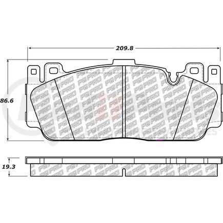 500.16480 by CENTRIC - PQ PRO Disc Brake Pads with Hardware