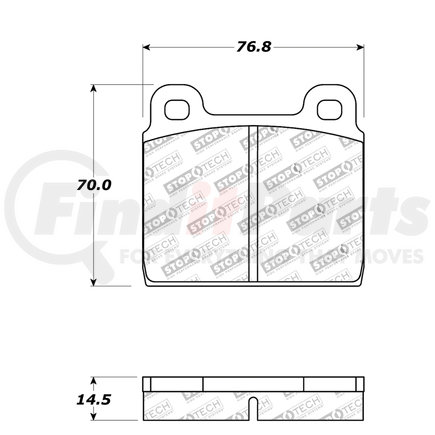 308.00450 by CENTRIC - Stoptech Street Brake Pad