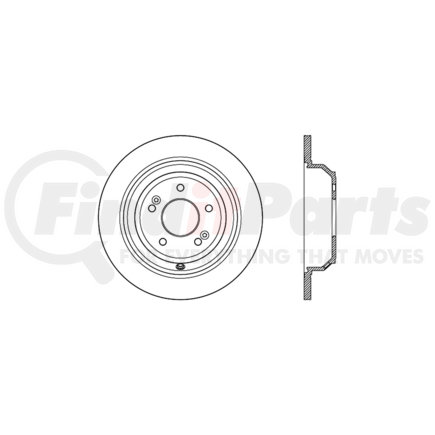 Centric 128.51045R Disc Brake Rotor Cross Drilled Rotor