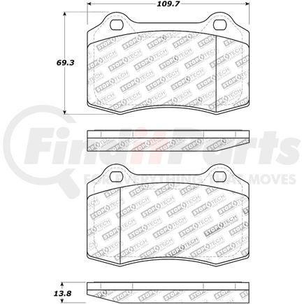 308.05921 by CENTRIC - Street Brake Pads with Shims
