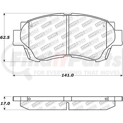 308.04760 by CENTRIC - StopTech Street Brake Pad