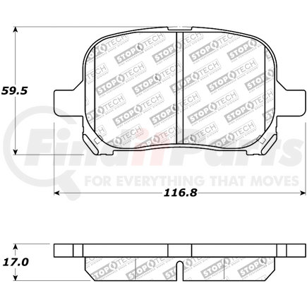 Centric 308.07070 Disc Brake Pad Set StopTech Street Brake Pad