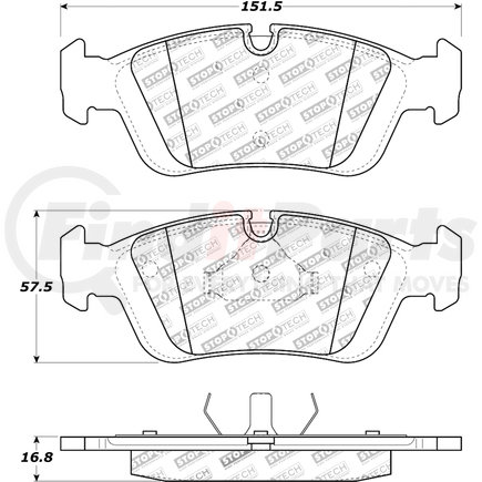 308.05580 by CENTRIC - StopTech Street Brake Pad