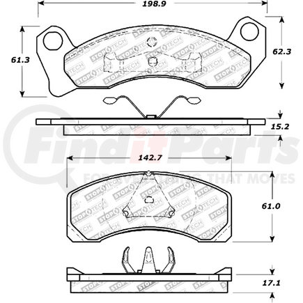 Centric 308.04310 Disc Brake Pad Set Stoptech Street Brake Pad