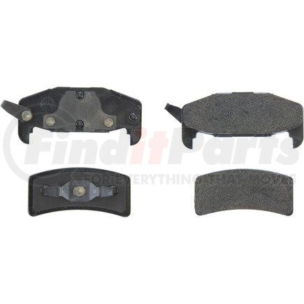 Centric 308.03770 Disc Brake Pad Set Street Brake Pads Rear with Shims and Hardware