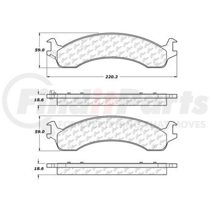 306.08210 by CENTRIC - Centric Fleet Performance Brake Pads with Hardware