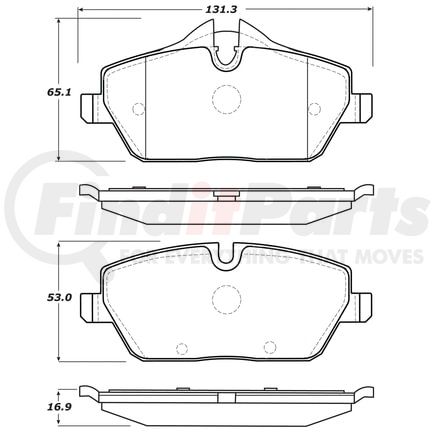 308.13080 by CENTRIC - StopTech Street Brake Pad
