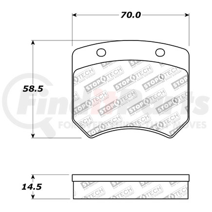 308.06271 by CENTRIC - Street Brake Pads with Shims and Hardware