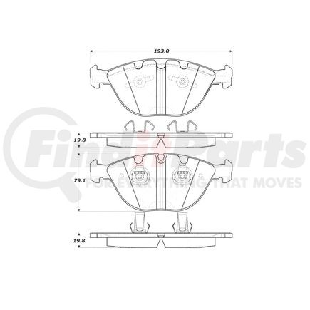 308.11510 by CENTRIC - Street Brake Pads with Shims