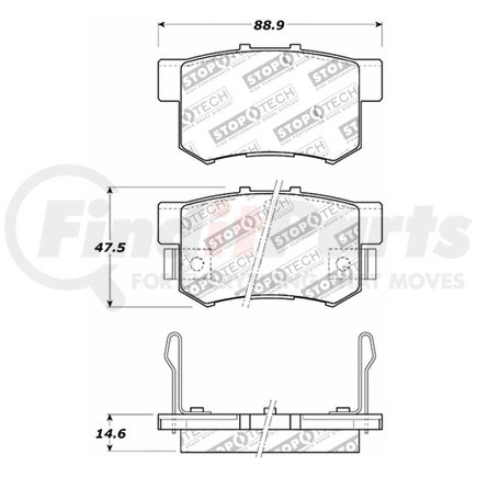 308.05370 by CENTRIC - StopTech Street Brake Pad