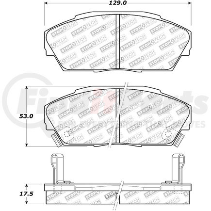 308.04090 by CENTRIC - Street Brake Pads Front with Shims