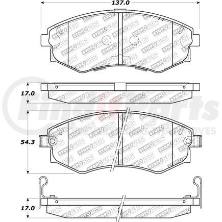 308.07000 by CENTRIC - StopTech Street Brake Pad