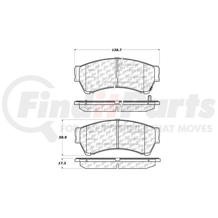 Centric 308.11640 Disc Brake Pad Set StopTech Street Brake Pad
