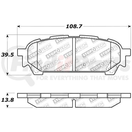 308.10040 by CENTRIC - StopTech Street Brake Pad