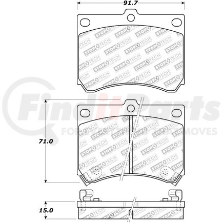 308.04730 by CENTRIC - StopTech Street Brake Pad