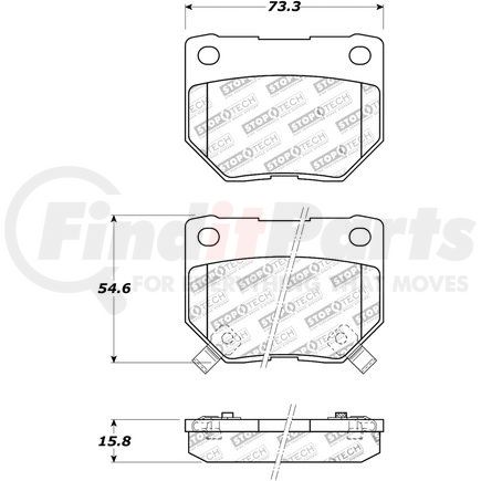 308.04611 by CENTRIC - Street Brake Pads with Shims