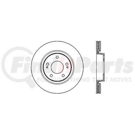 Centric 128.46078L Disc Brake Rotor Cross Drilled Rotor