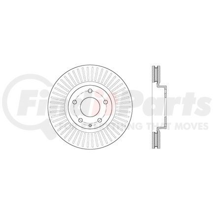 128.45084L by CENTRIC - Cross Drilled Rotor
